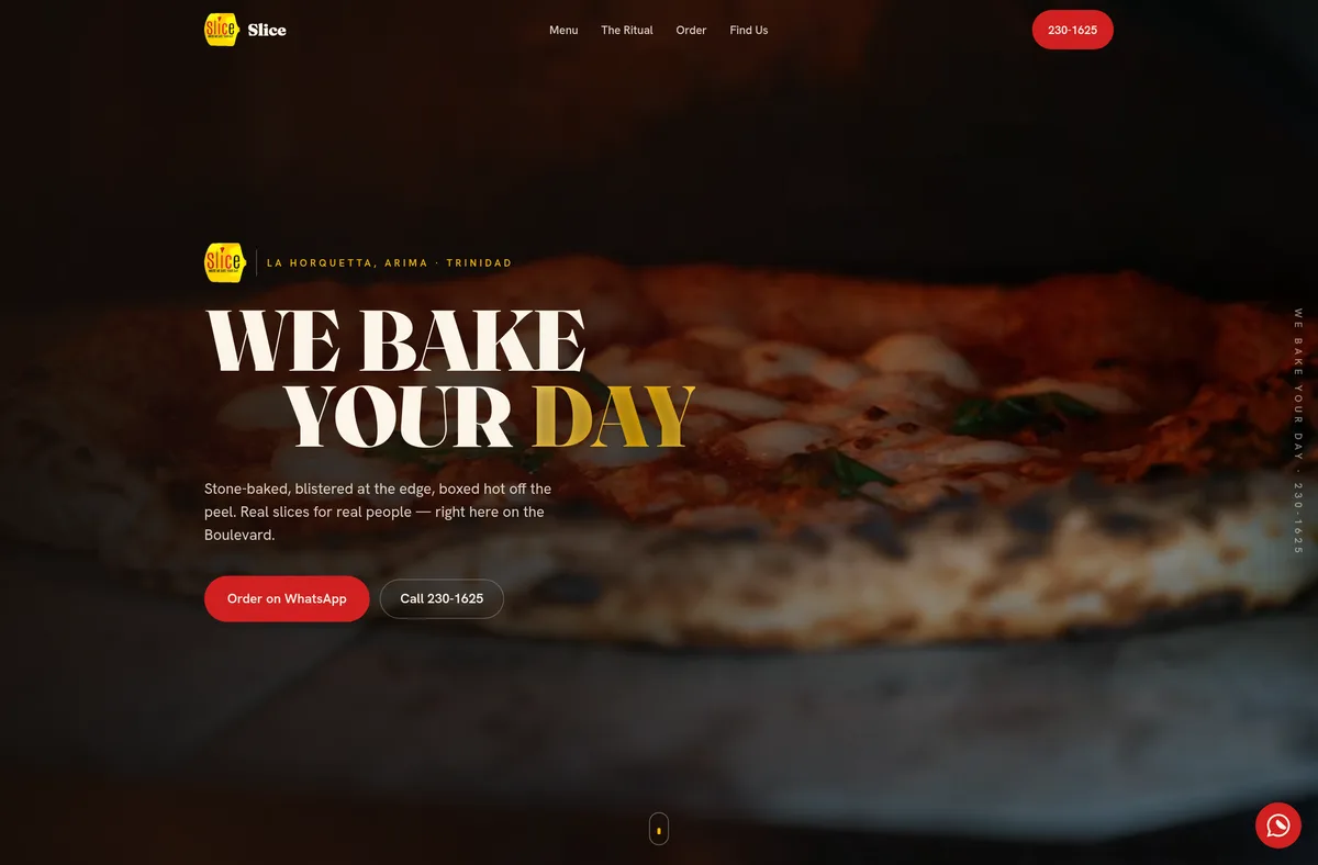 Slice Pizza & Cafe — live website built by ServersRus