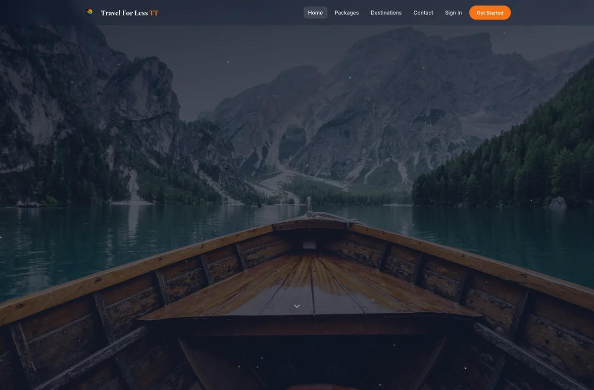Travel For Less TT — live website built by ServersRus