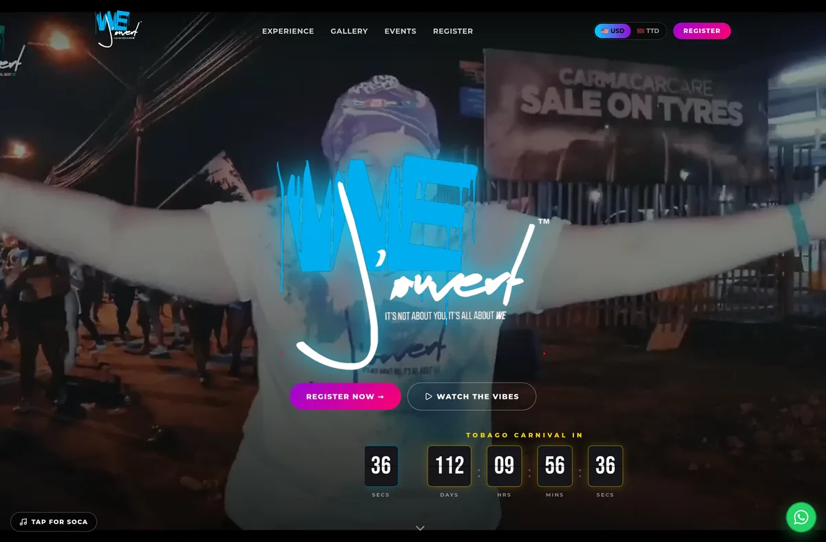 We Jouvert — live website built by ServersRus